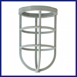 Hubbell Non-Metallic Vaportight Incandescent Remplacement Guard Gray Included: Glass Globes Clear
